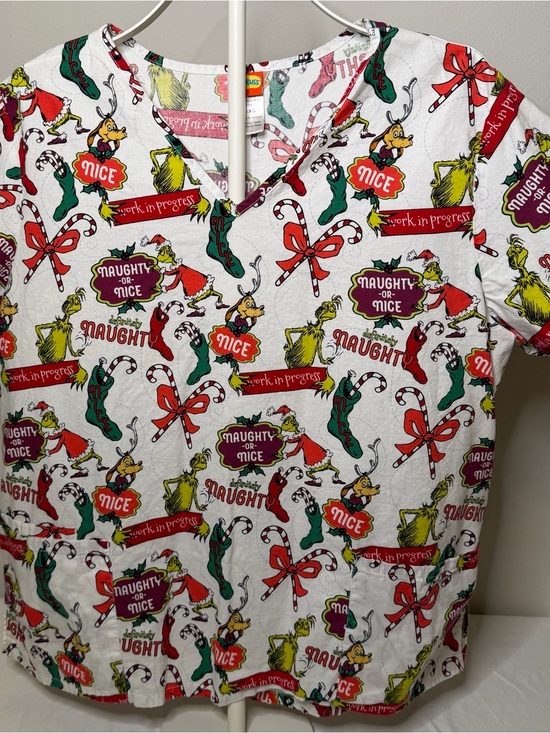Dr. Seuss Tops - Dr. Seuss White Short Sleeve Shirt with Red Green Yellow Print